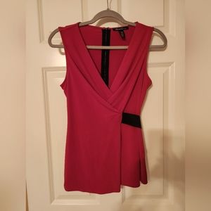 Kenneth Cole red sleeveless blouse